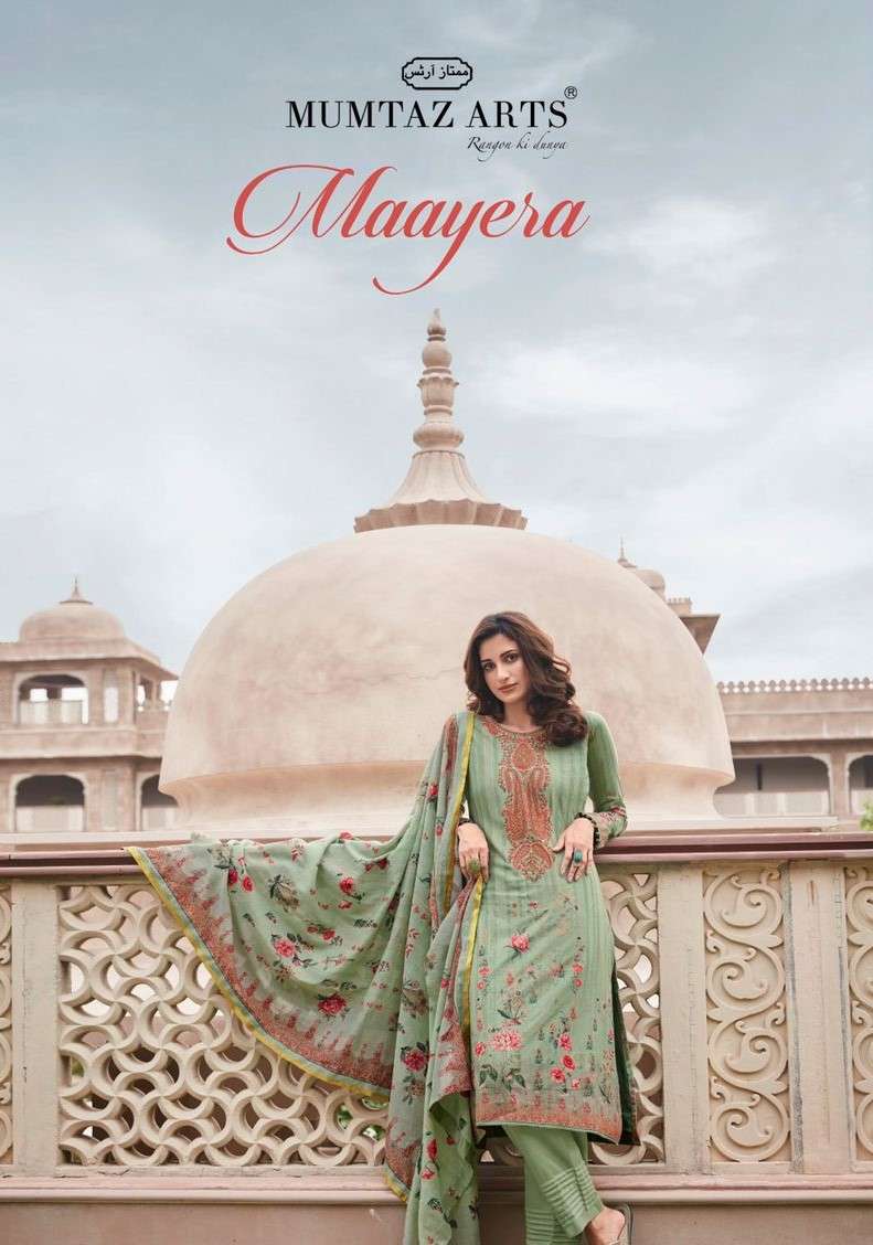 Mumtaz arts Maayera Fancy Cotton Karachi Suit Catalog Wholesaler