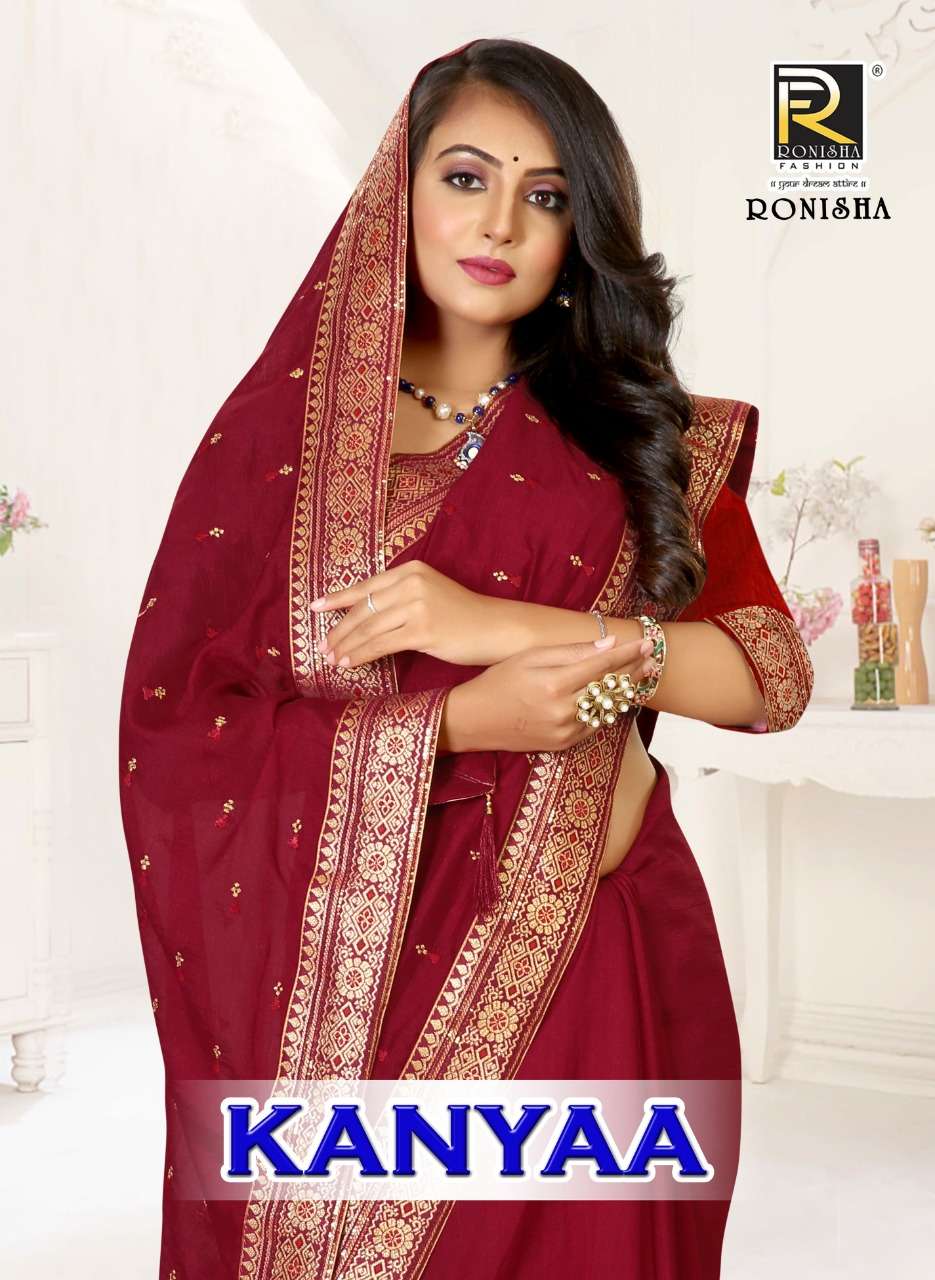 Ronisha Kanyaa Fancy Exclusive Vichitra Silk Saree New Designs