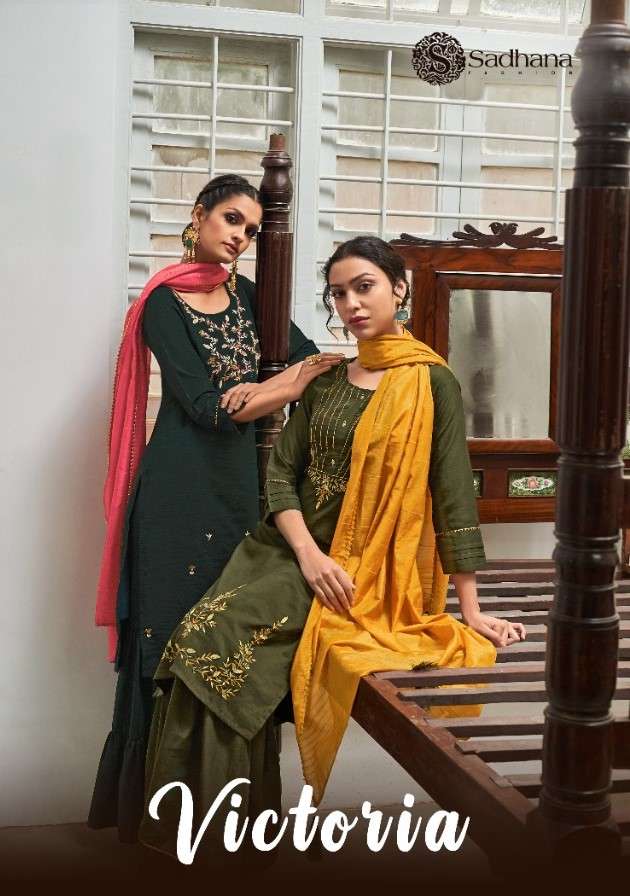 Sadhana Victoria Fancy Ready to Wear Designer Sharara Dress Collection