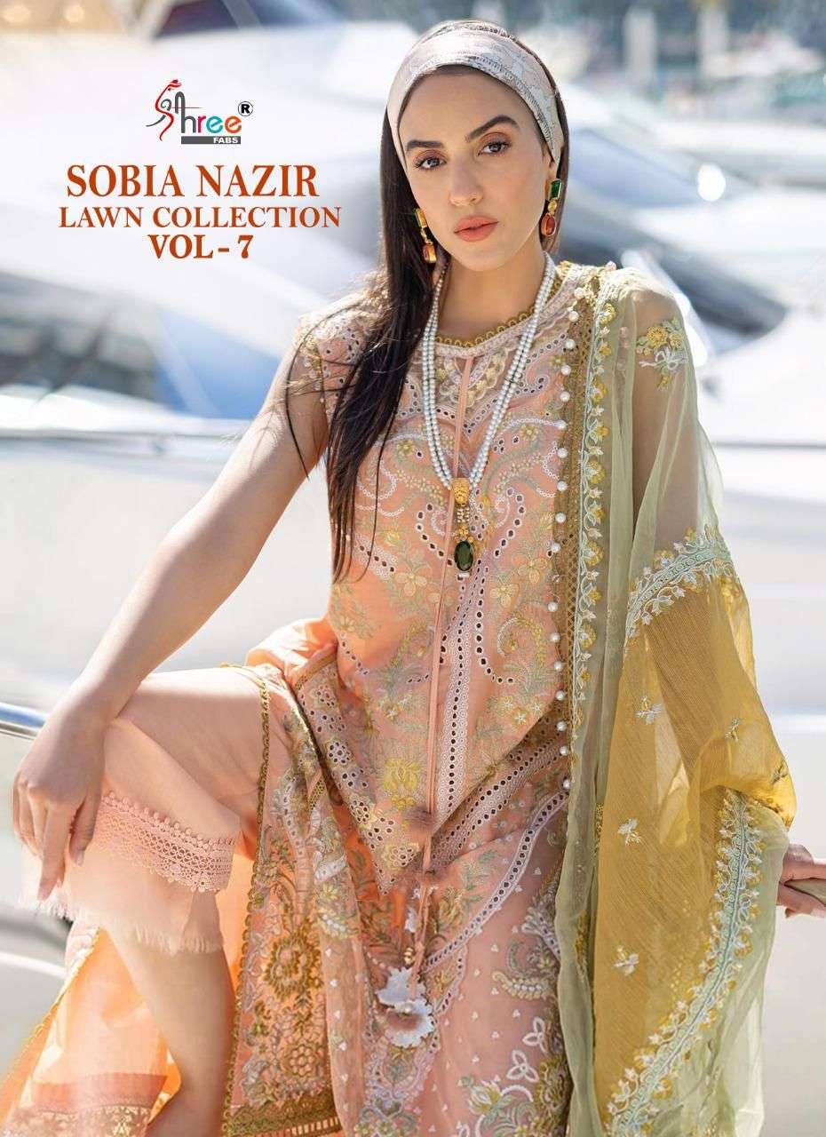 Shree Fabs Sobia Nazir lawn Collection Vol 7 Wholesale Pakistani Suit Dealer
