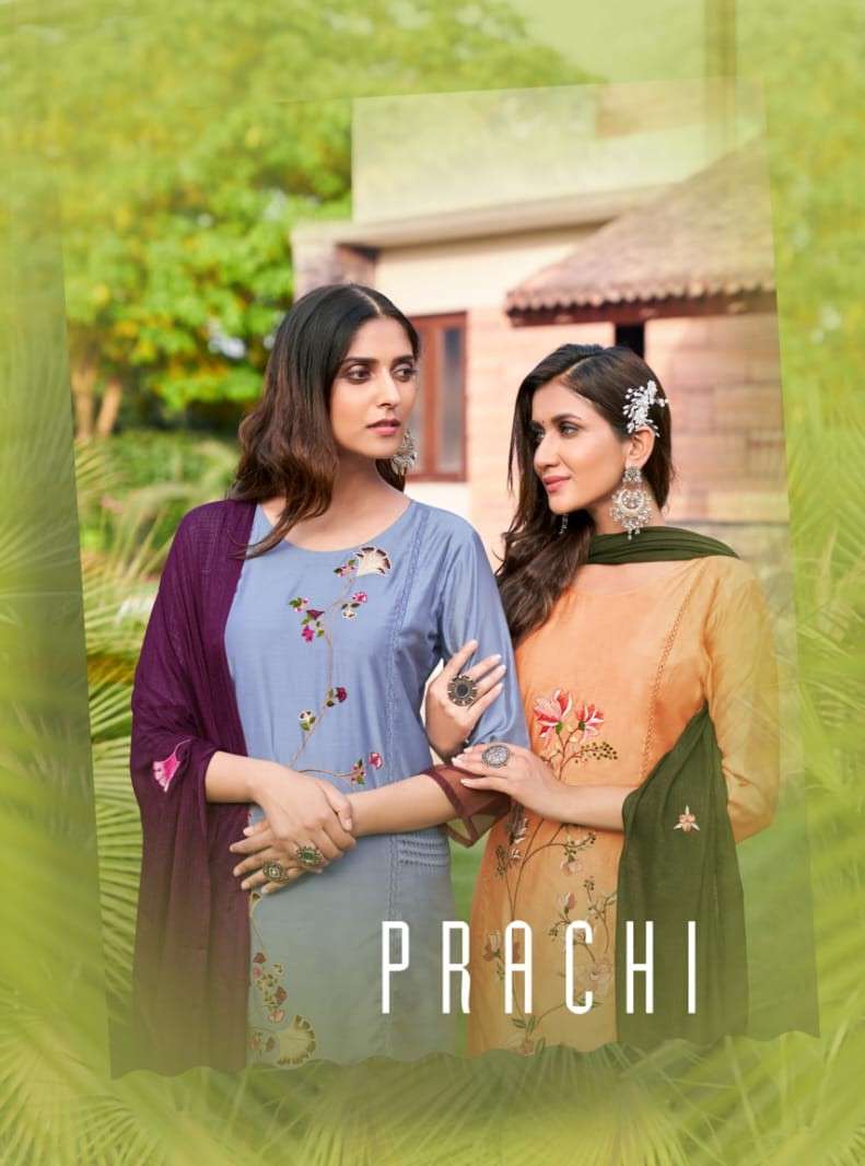 Snapstyle Prachi fancy Silk Kurti Pant Dupatta New Design in Wholesale