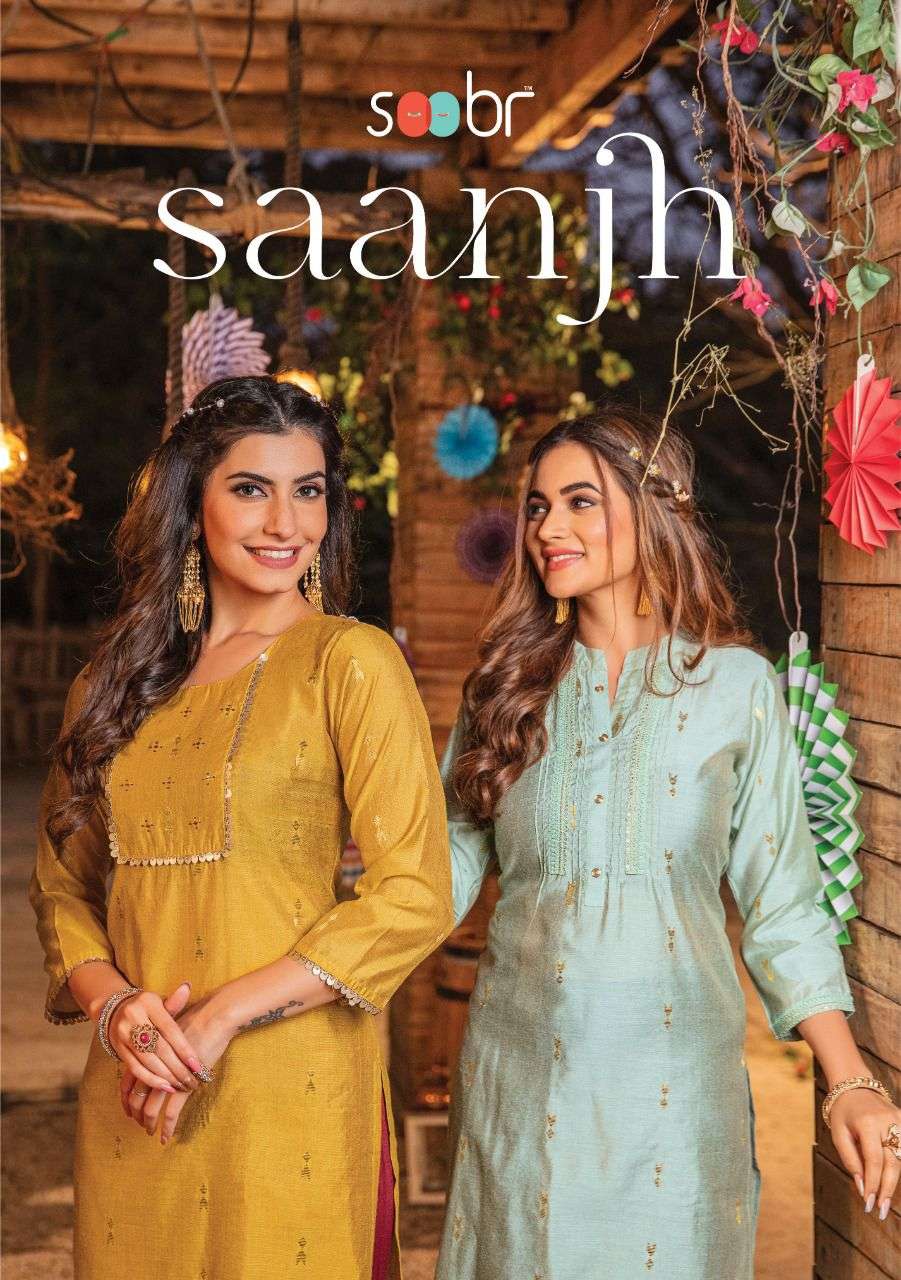 Soobr Saanjh Fancy Straight Silk Kurti New designs
