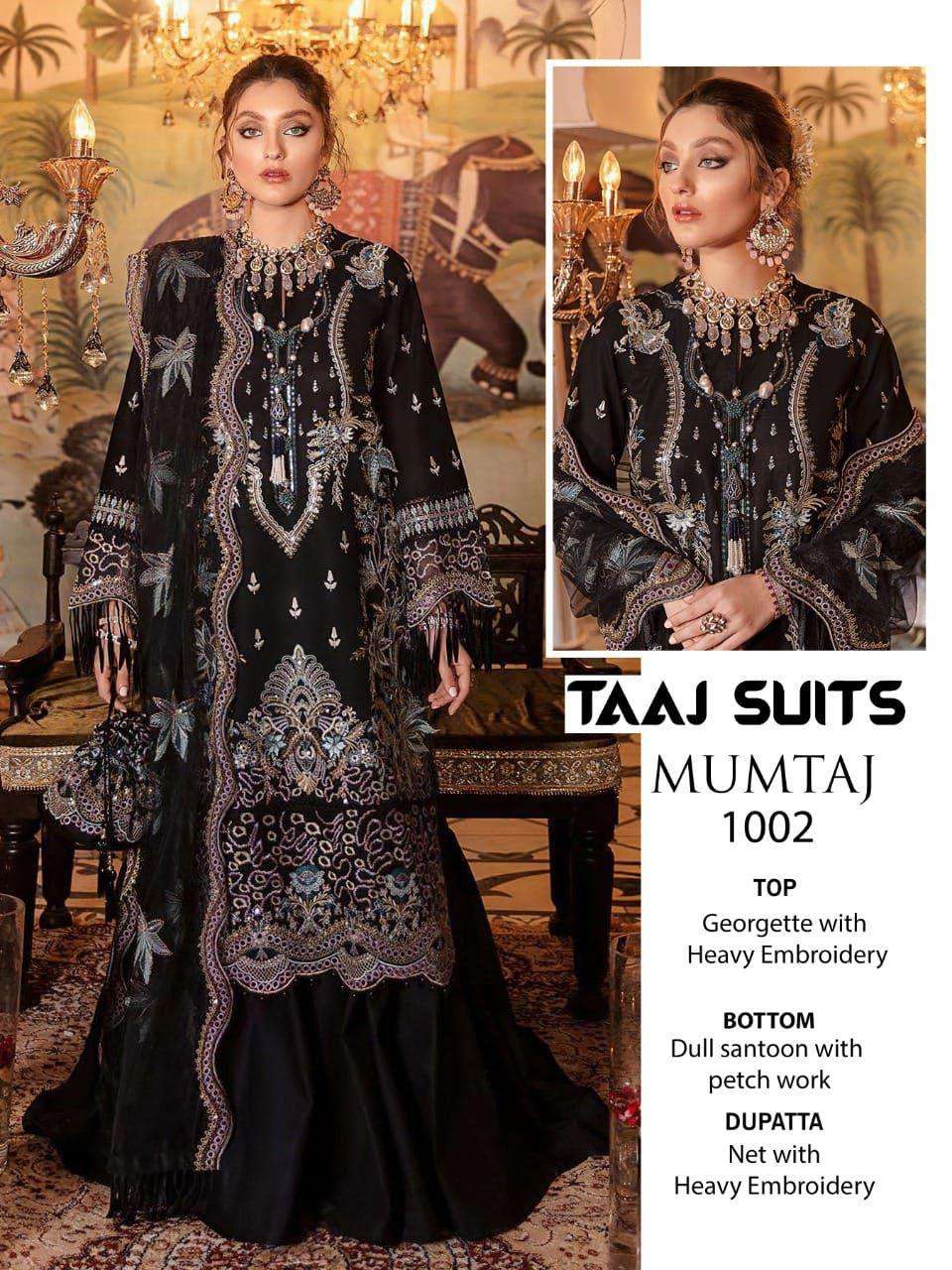 Taaj Suits Mumtaz Fancy Replica Pakistani Suit Wholesale Dealer