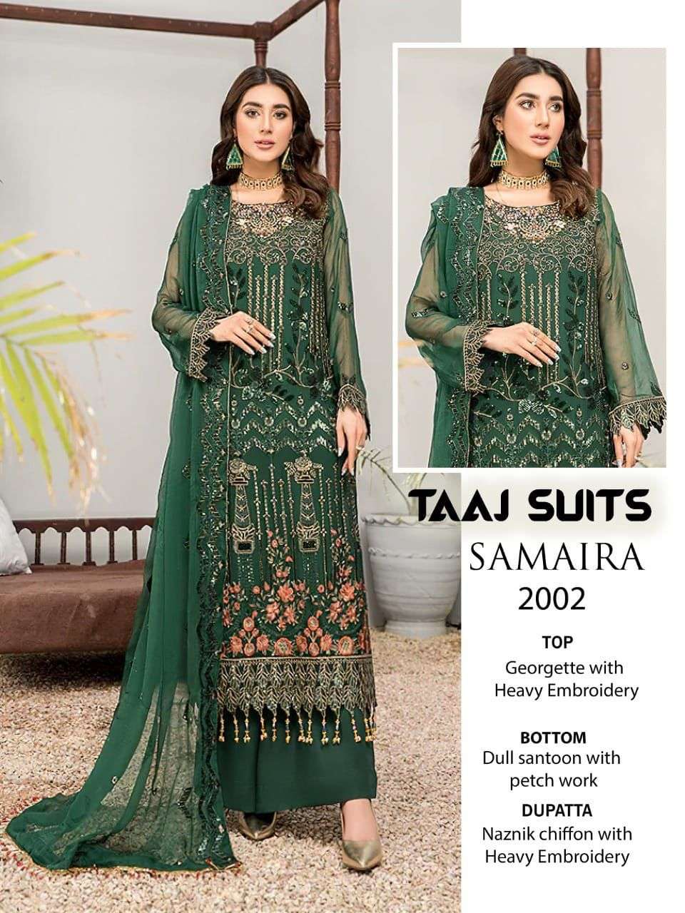 Taaj Suits Samaira Exclusive pakistani Suit catalog Wholesale dealer