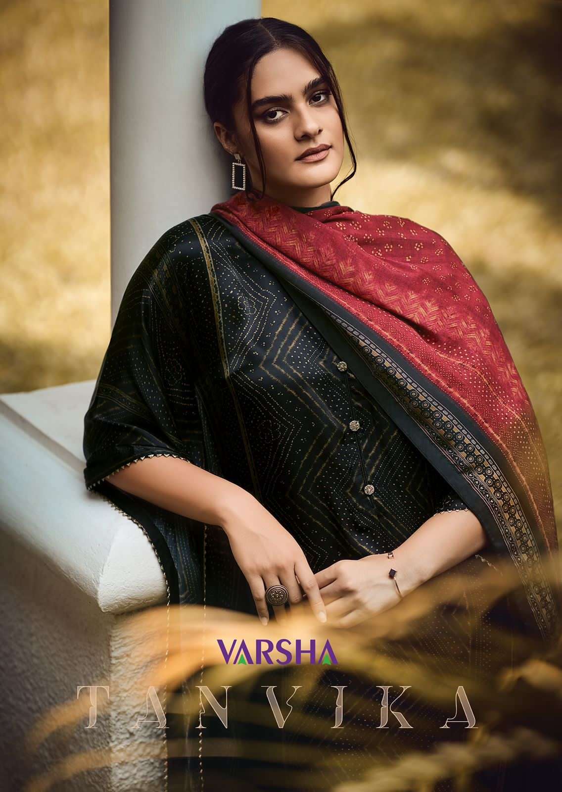 Varsha Tanvika Gaji Woven Partywear Designer Salwar Kameez Varsha fashion Wholesaler