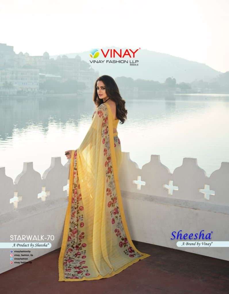 Vinay Fashion Sheesha Starwalk Vol 70 Printed Weightless georgette Saree Collection
