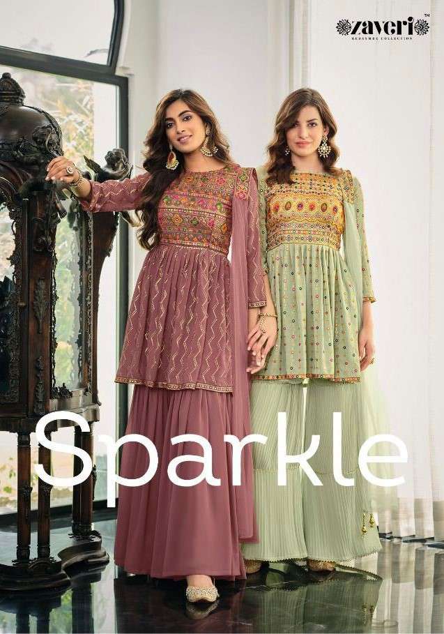 Zaveri Sparkle Designer Peplum Style readymade Dress New Collection