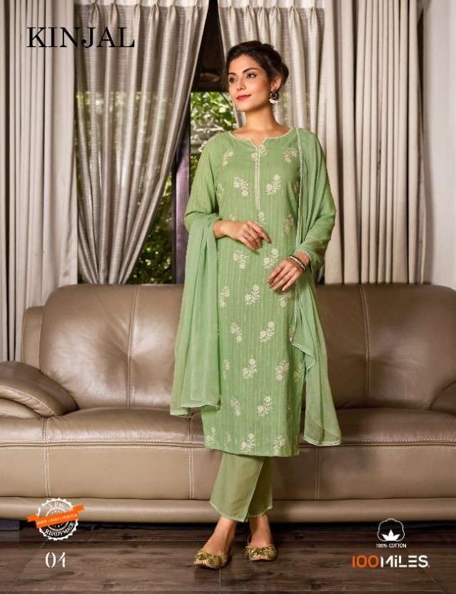 100 Miles Kinjal fancy readymade 3 Piece Office Wear Collection