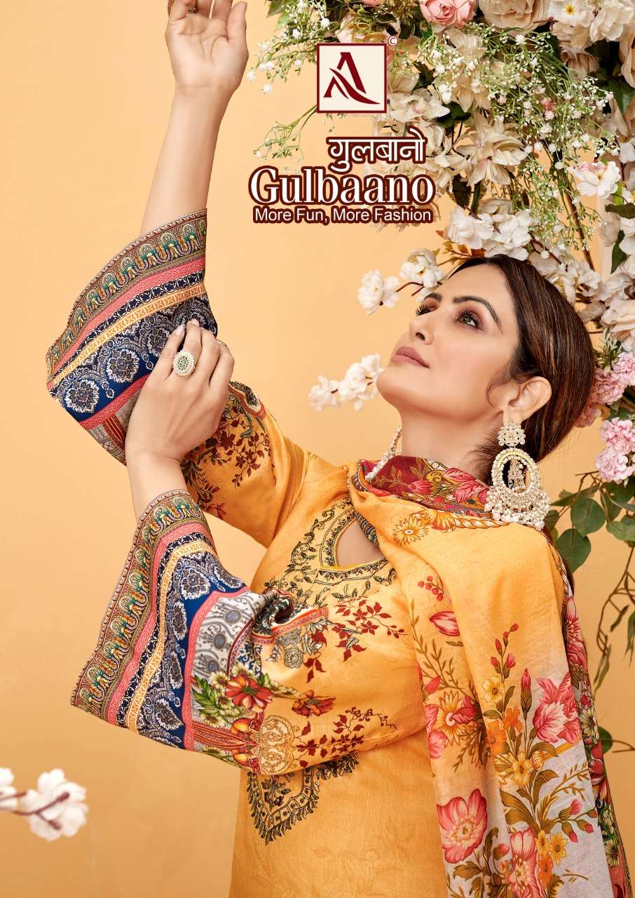 Alok Suit Gulbaano Pakistani Print Salwar Kameez Catalog Wholesaler