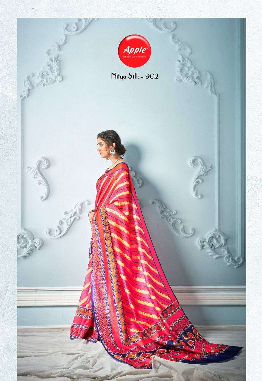 Apple Nitya Silk Vol 9 Digital Print Bhagalpuri Silk Saree catalog Supplier
