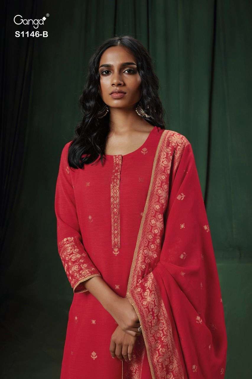 Ganga Binah 1146 Exclusive Designer Silk Salwar Suit Catalog Dealer