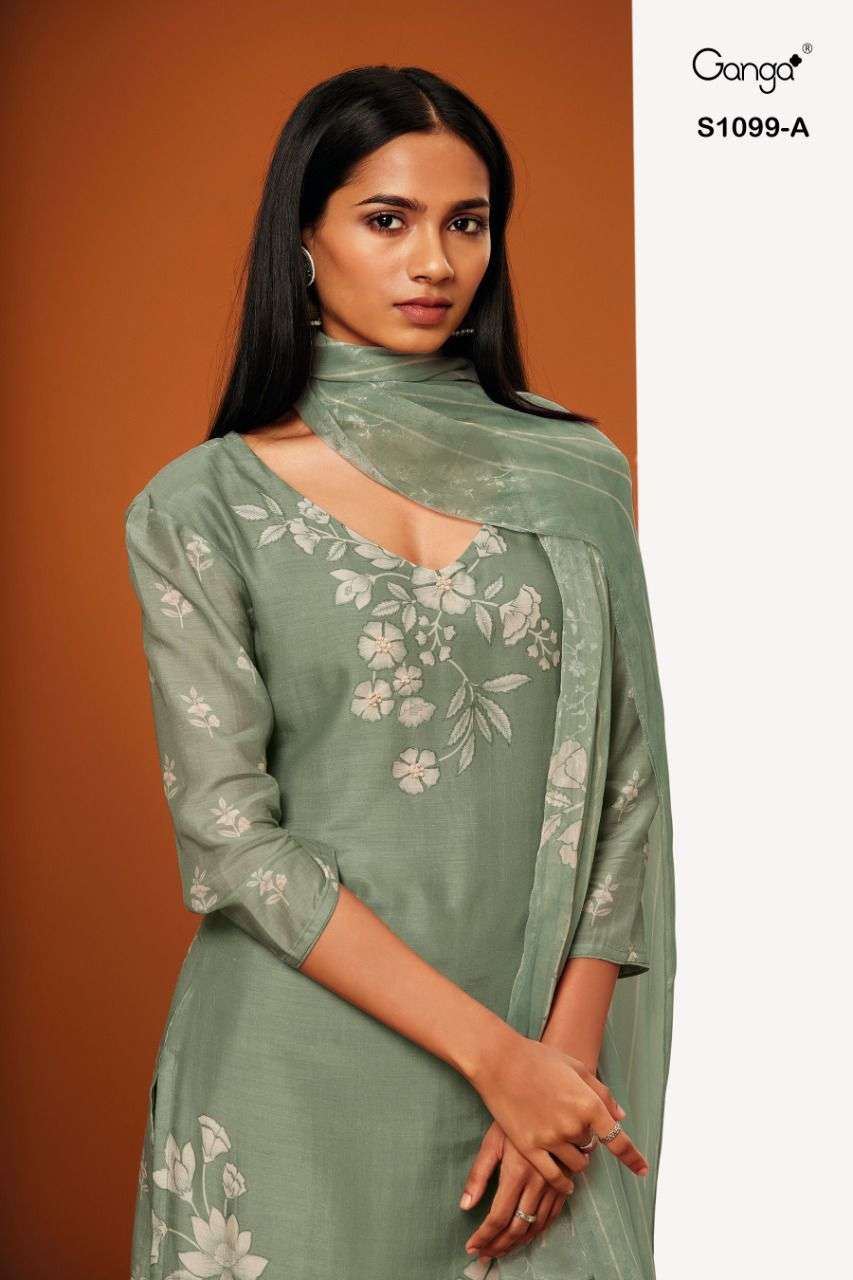 Ganga Hanna 1099 Designer Silk Salwar Suit Catalog Wholesale dealer
