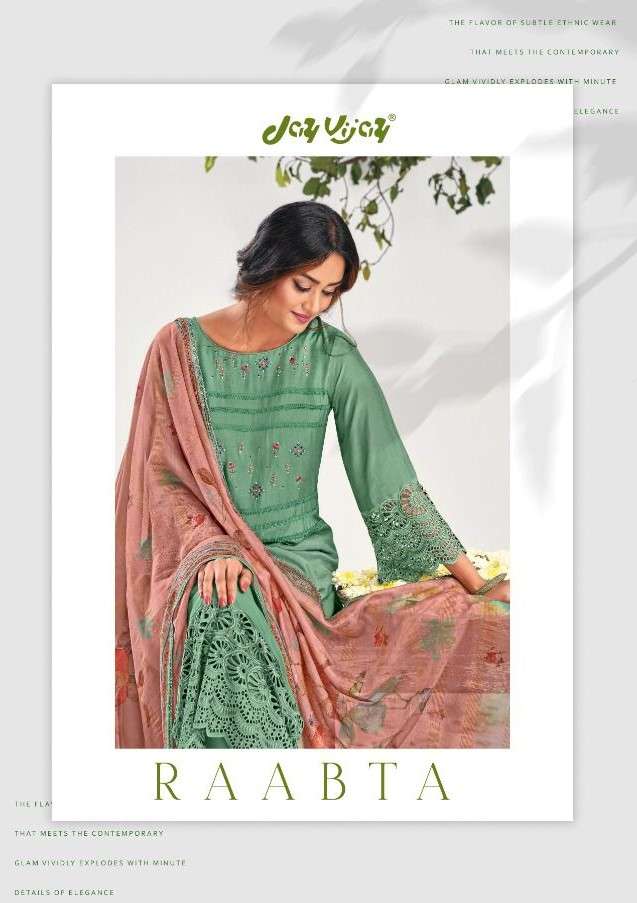 Jay Vijay Raabta Designer Moga Silk Salwar Suit Catalog Wholesale Dealer