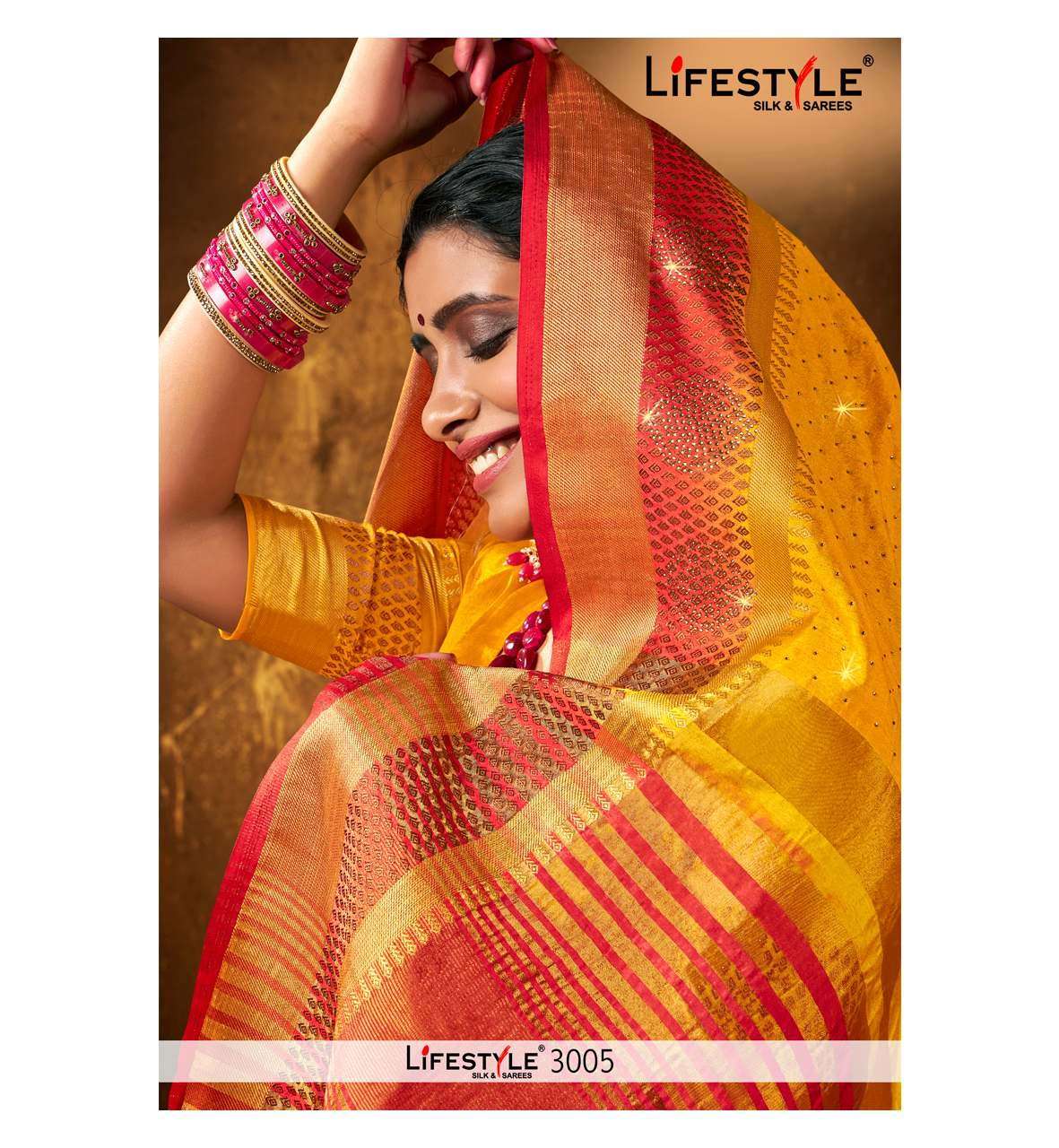 Lifestyle 3005 Fancy Silk Ethnic Wear Saree New Collection