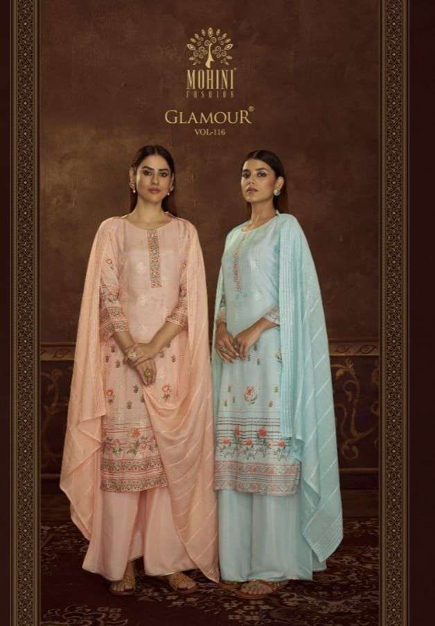 Mohini Fashion Glamour Vol 116 Designer Muslin Salwar kameez Catalog Wholesaler