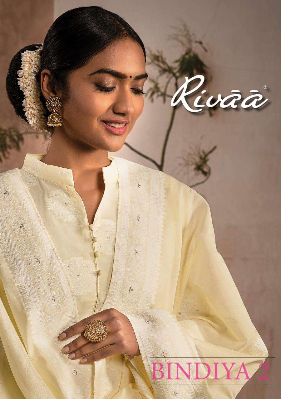 Rivaa Bindiya Vol 2 Cotton Banarasi jacquard ladies Suit Designs