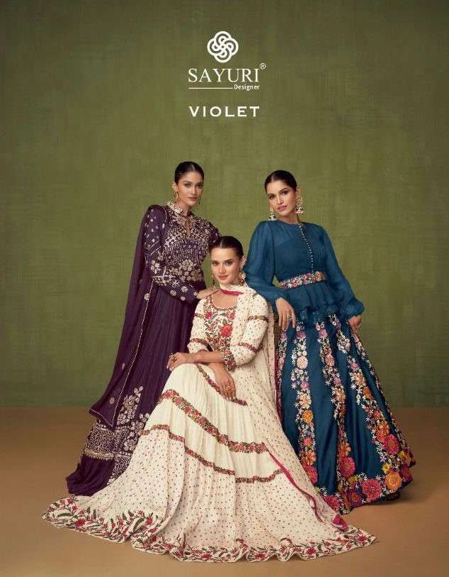 Sayuri Violet Designer ready to Wear party Dress Collection