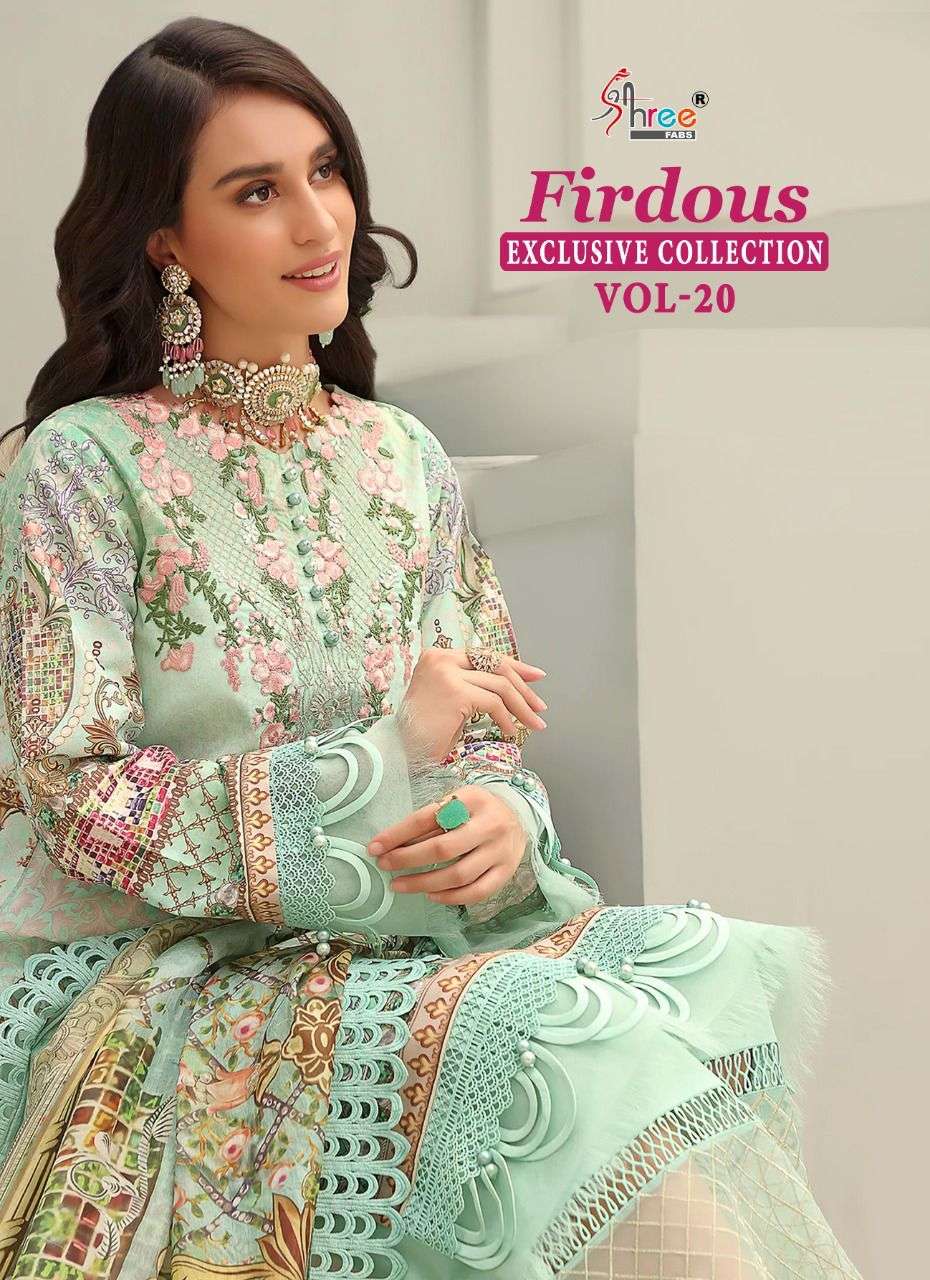 Shree fabs Firdous Exclusive Collection Vol 20 Fancy pakistani Suit Collection