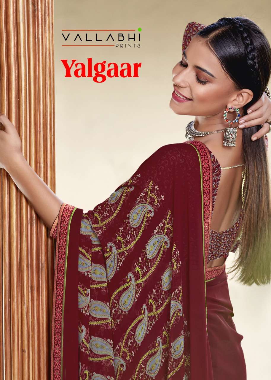 Vallabhi Yalgaar Printed Georgette Daily Wear Saree Catalog Wholesale Price