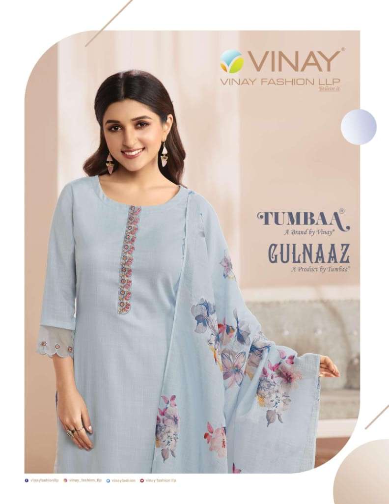 Vinay Fashion Tumbaa Gulnaaz Exclusive Linen Readymade 3 Piece Set Collection