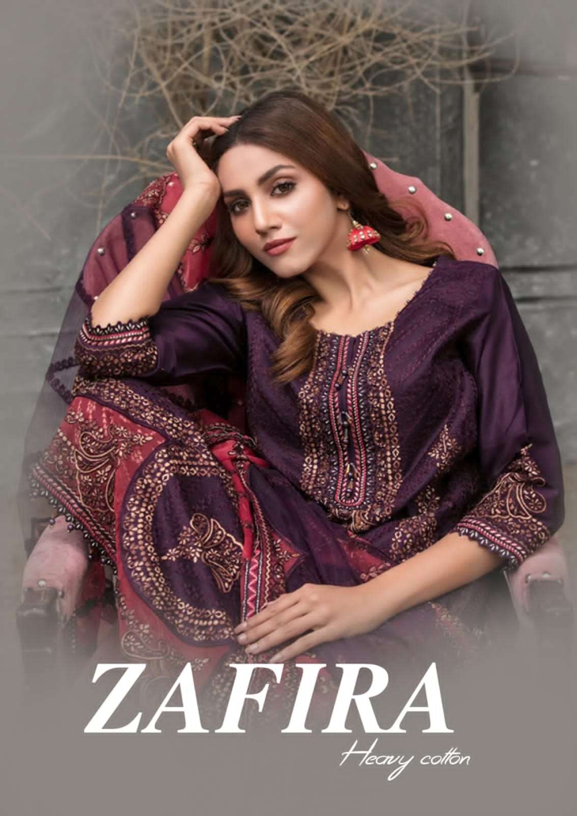 Zafira Heavy Cotton printed Dress material Catalog Dealer