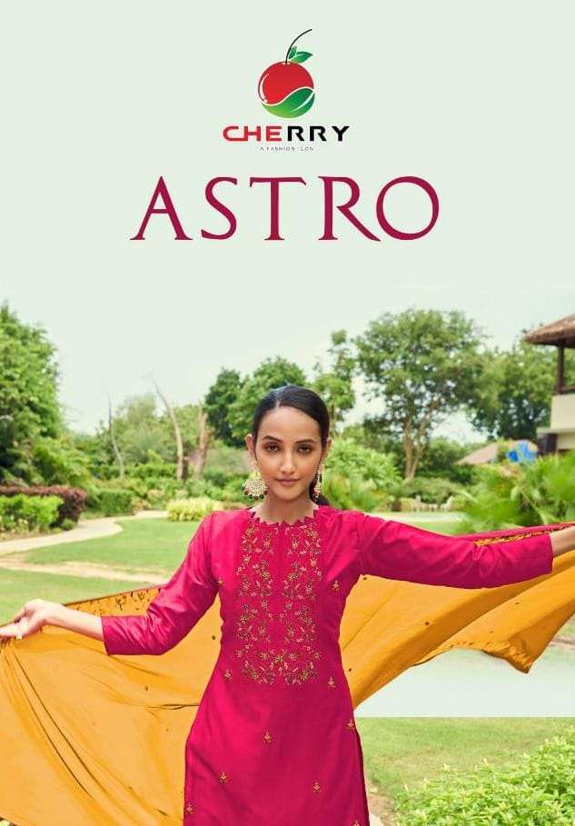 Cherry Astro Designer party Wear Silk Salwar Suit Catalog Wholesaler