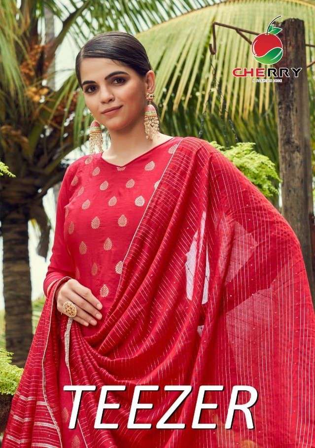 Cherry Teezer New Fancy Silk Salwar Suit Catalog supplier
