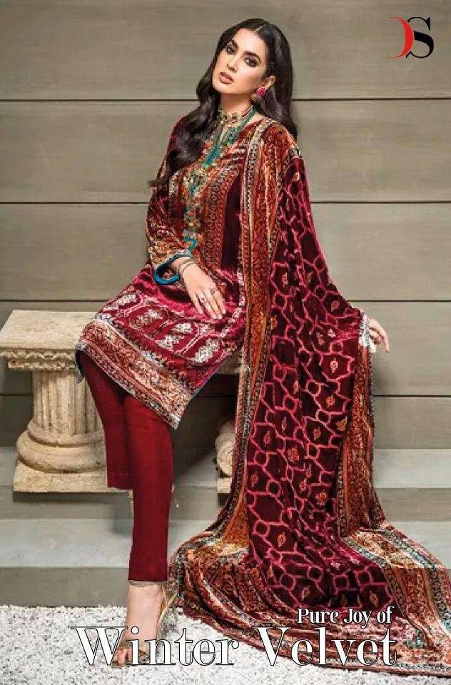 SHREE FABS V 1075 R PAKISTANI SUITS FOR WINTER