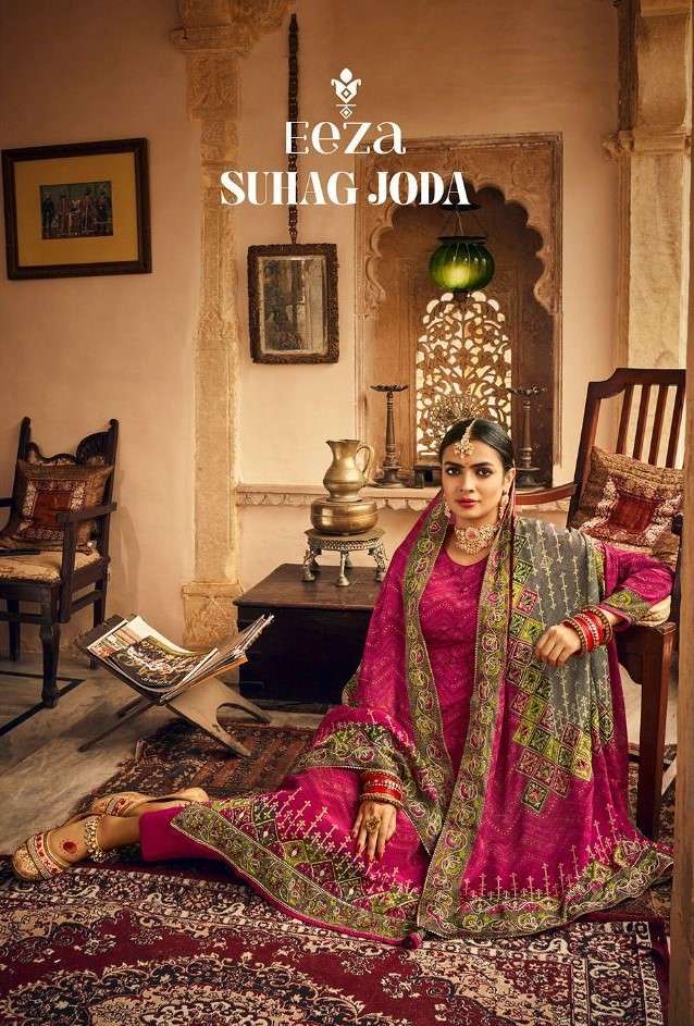 Eeza Suhag Joda Crepe Silk Designer Work Salwar Kameez Wholesale Price