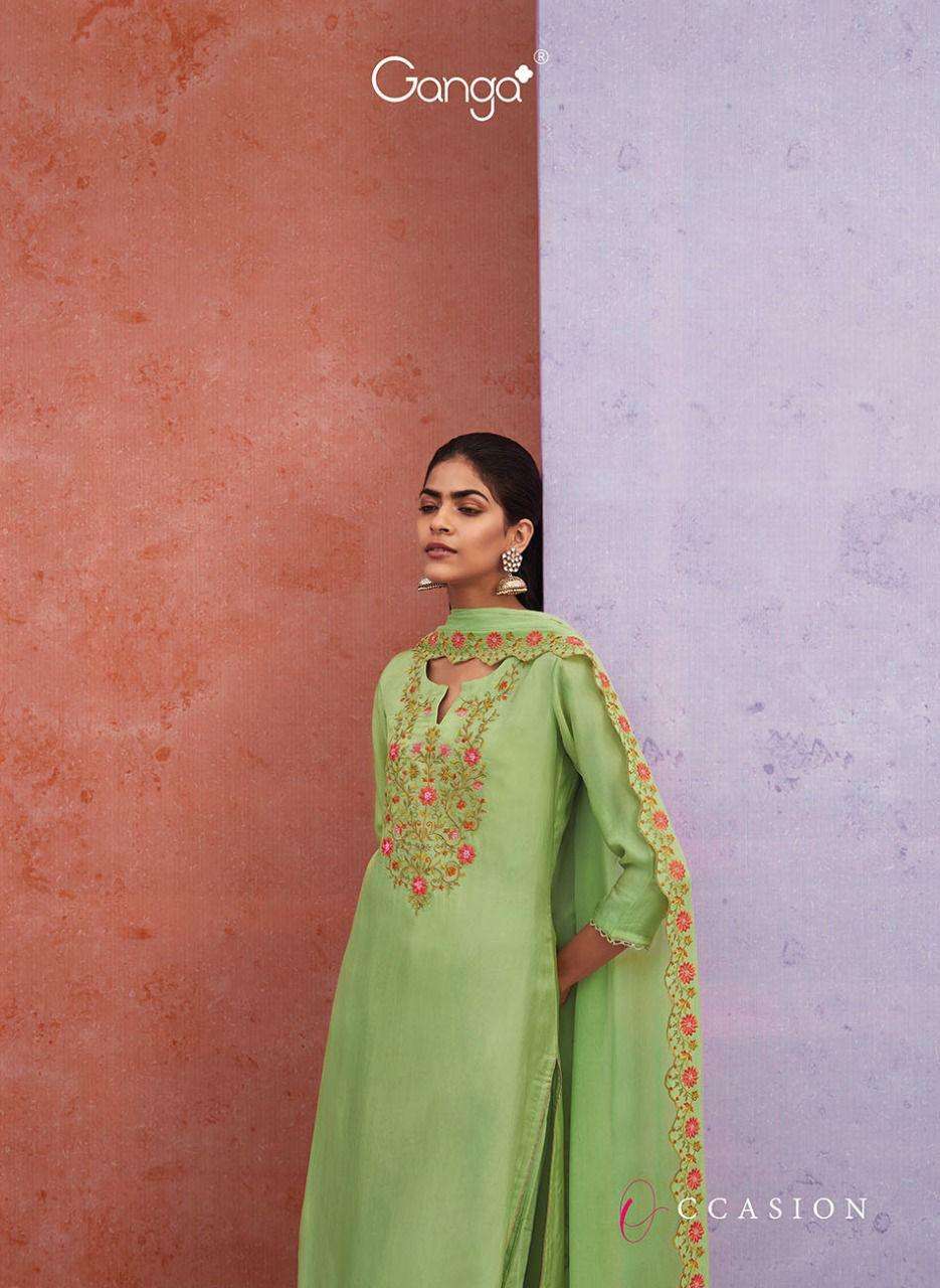 Ganga Fashion Occasion Designer Silk Salwar Suit Catalog Wholesaler