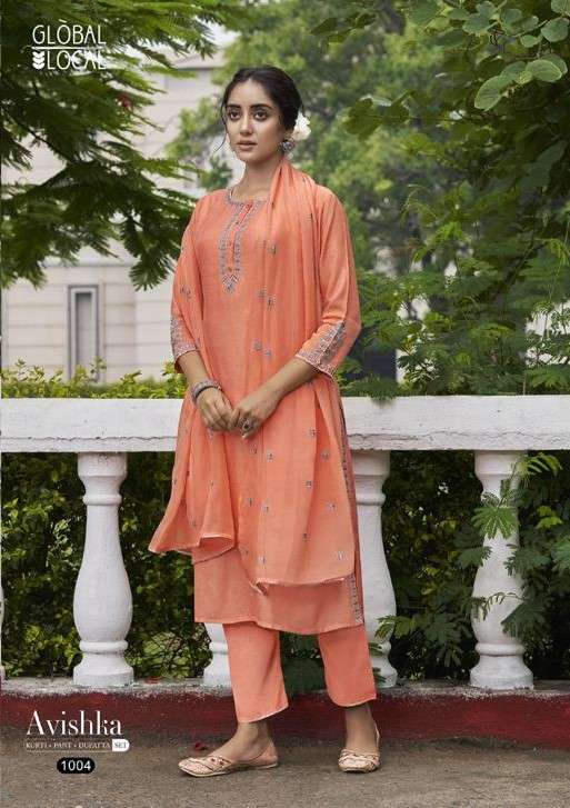Global Local Avishka Muslin Readymade Ladies Wear Collection