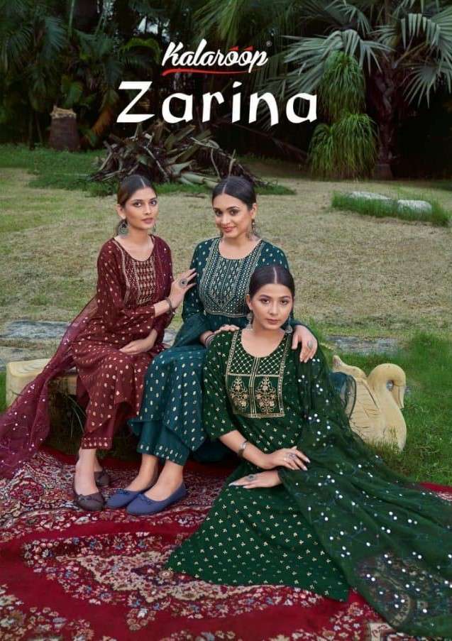 Kalaroop Zarina By Kajree Fancy Readymade Ladies Suit New Designs