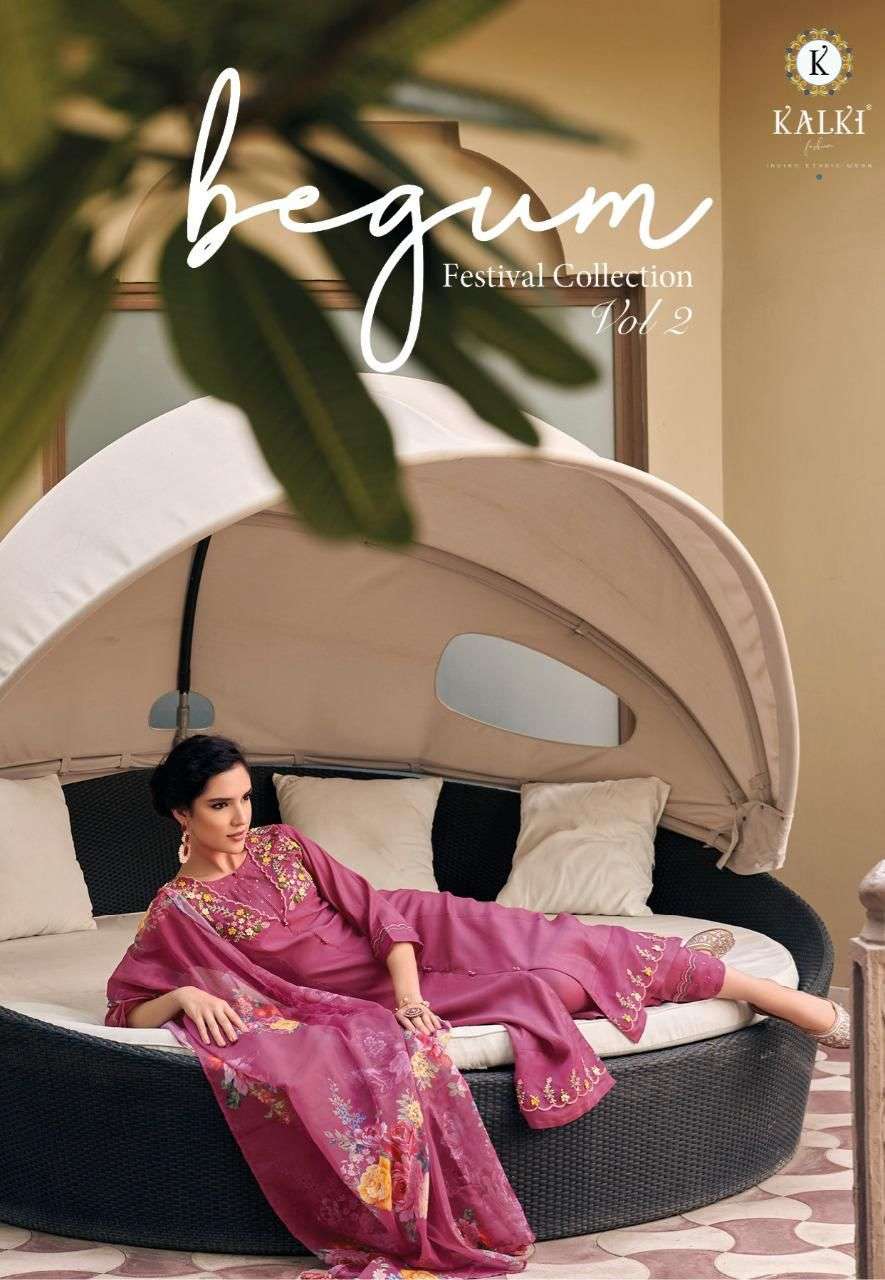 Kalki Fashion begum Vol 2 Fancy Silk Readymade 3 Piece Set Collection