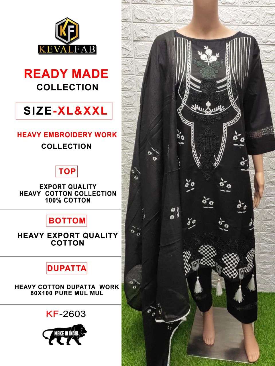 Keval fab Readymade pakistani Cotton Suit Catalog Supplier