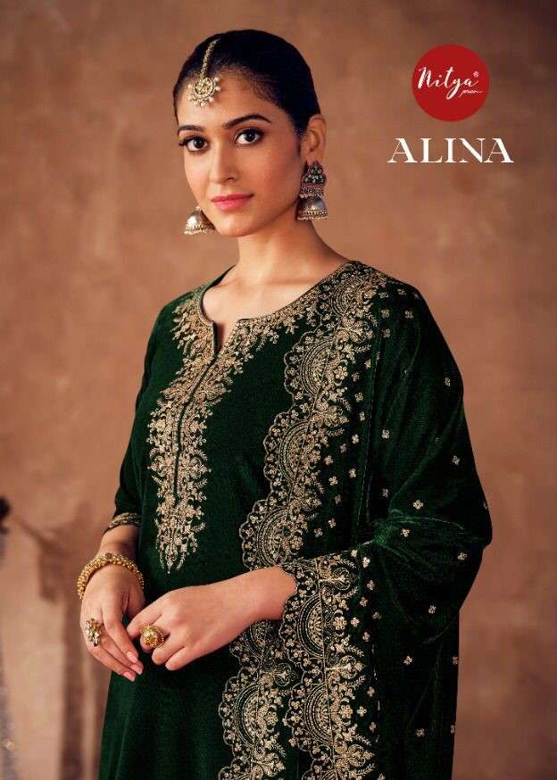 LT Fabrics Nitya Alina Designer velvet Salwar kameez Catalog Supplier