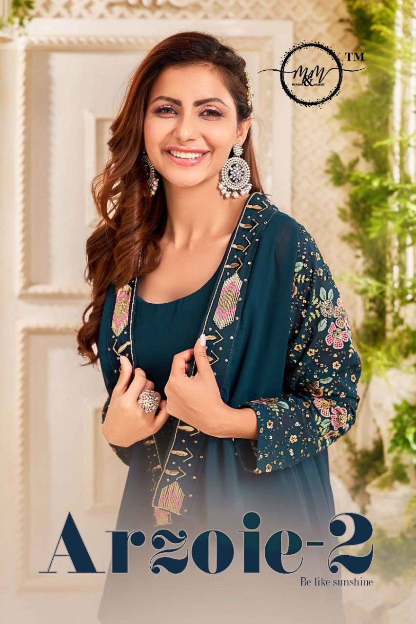 M and M Arzoie Vol 2 Designer Indo Western Style Readymade Collection