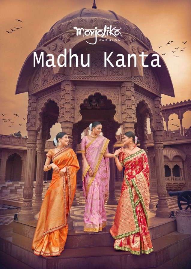 Monjolika Fashion Madhu kanta Exclusive Banarasi Silk Saree catalog Supplier
