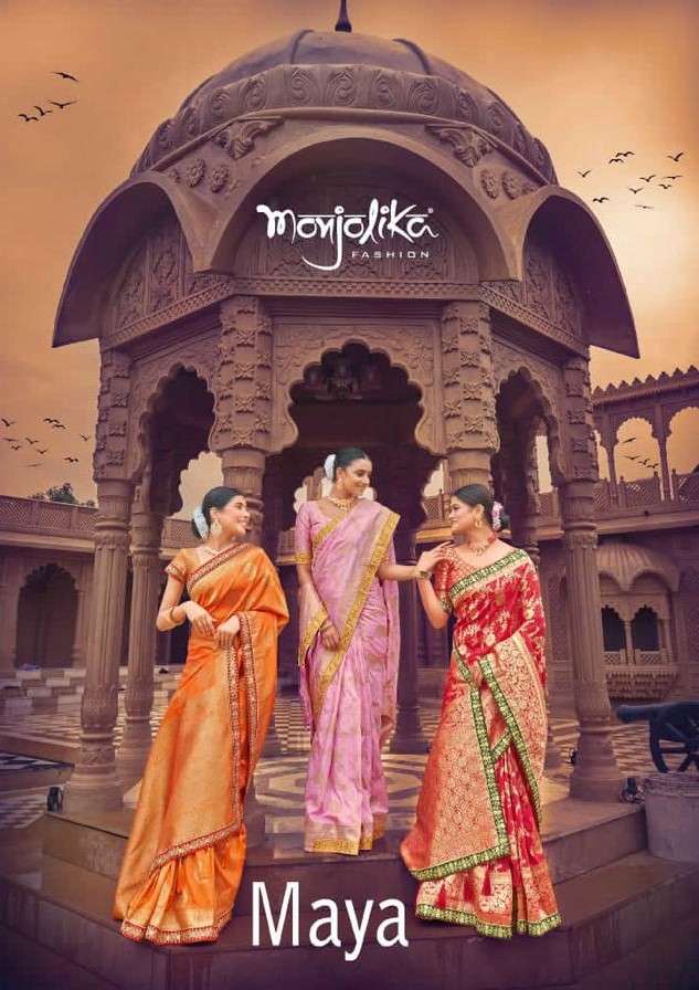 Monjolika Maya Fancy Exclusive Banarasi Silk Saree Catalog Supplier