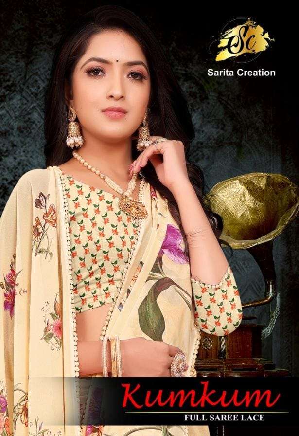 Sarita Creation Kum Kum Weightless Printed Saree New Collection