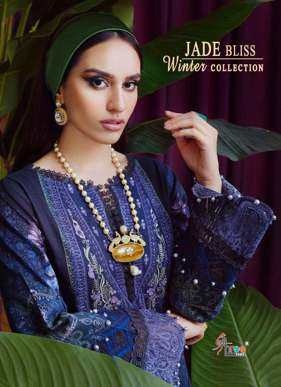Shree Fabs Jade Bliss Winter Collection Pakistani Pashmina Suits Designs