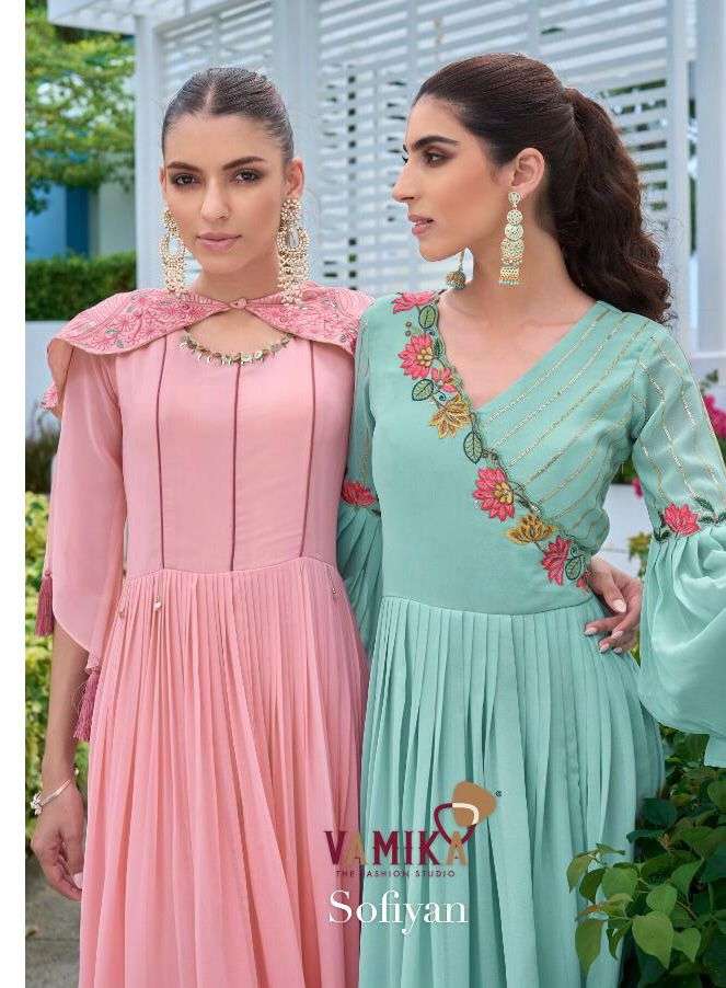 Vamika Sofiyan Exclusive Designer Festive Wear Gown Wholesaler 