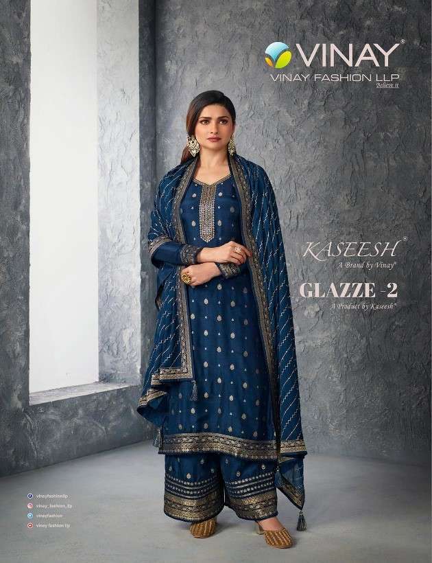 Vinay Fashion Kaseesh Glazze Vol 2 Designer Dola jacquard Ladies Suit Exporter