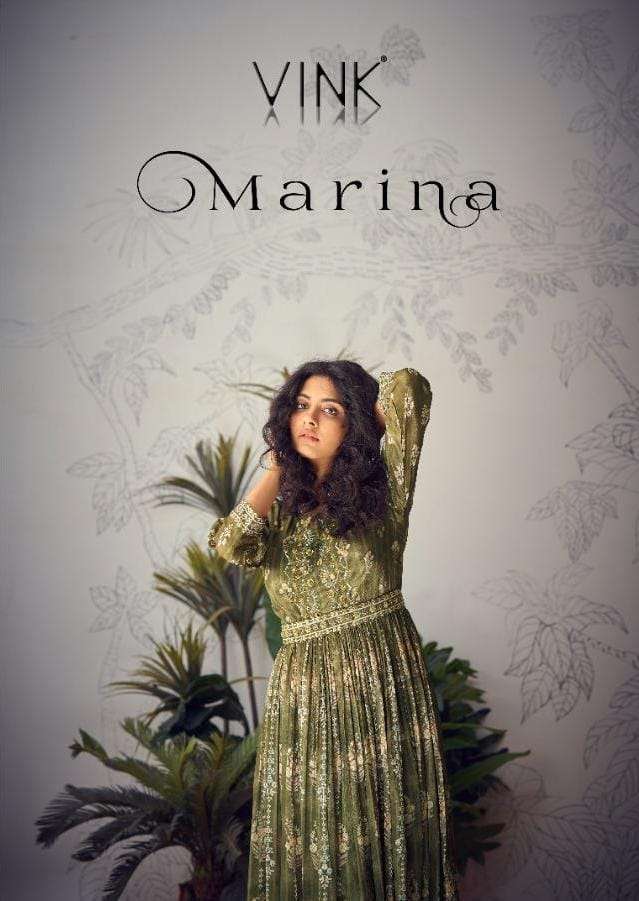Vink Marina By Vista Lifestyle Designer Handwork kurti Gown Designs