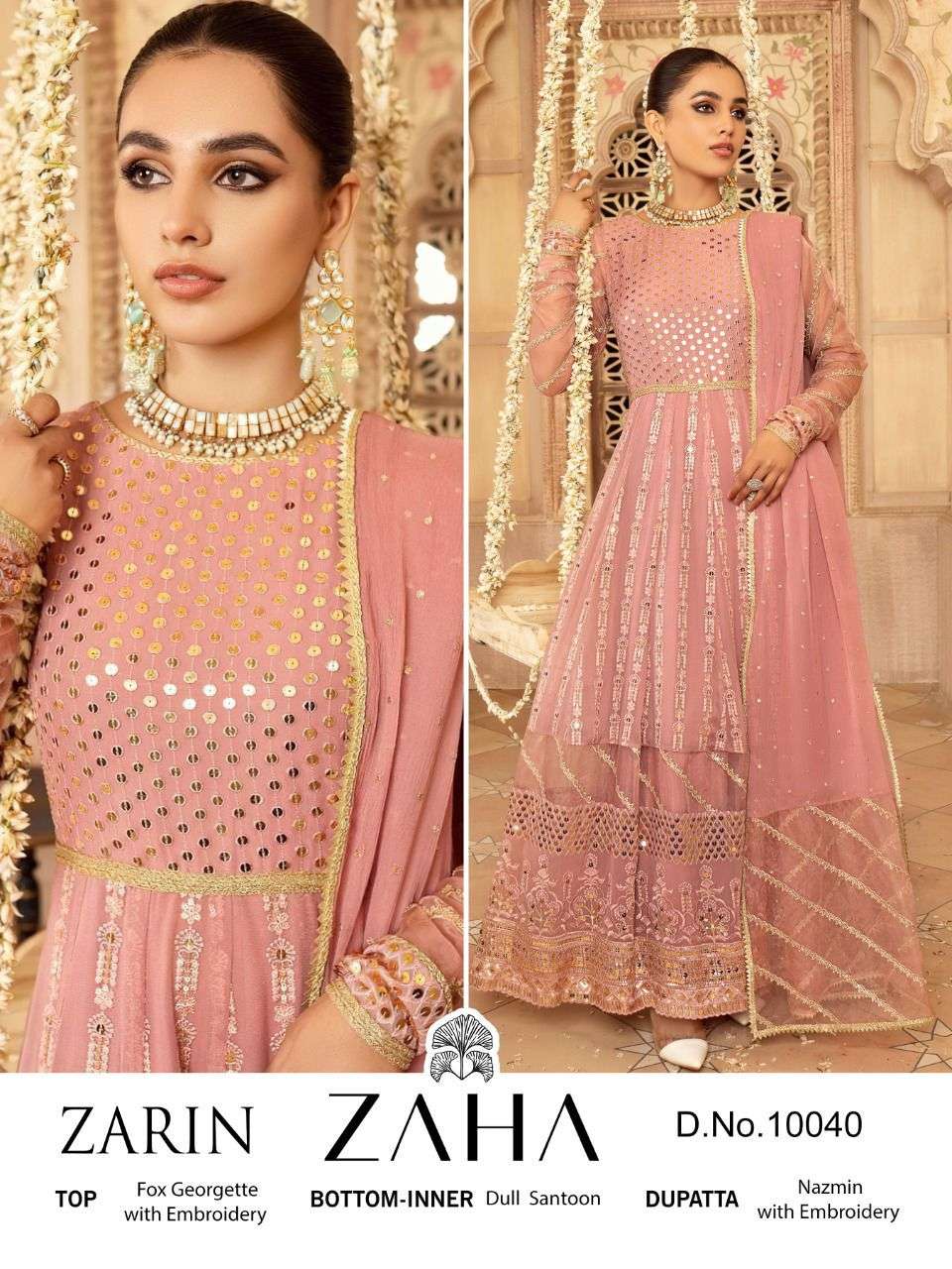 Zaha Zarin Vol 1 Fancy Pakistani Suit Catalog Wholesale Price