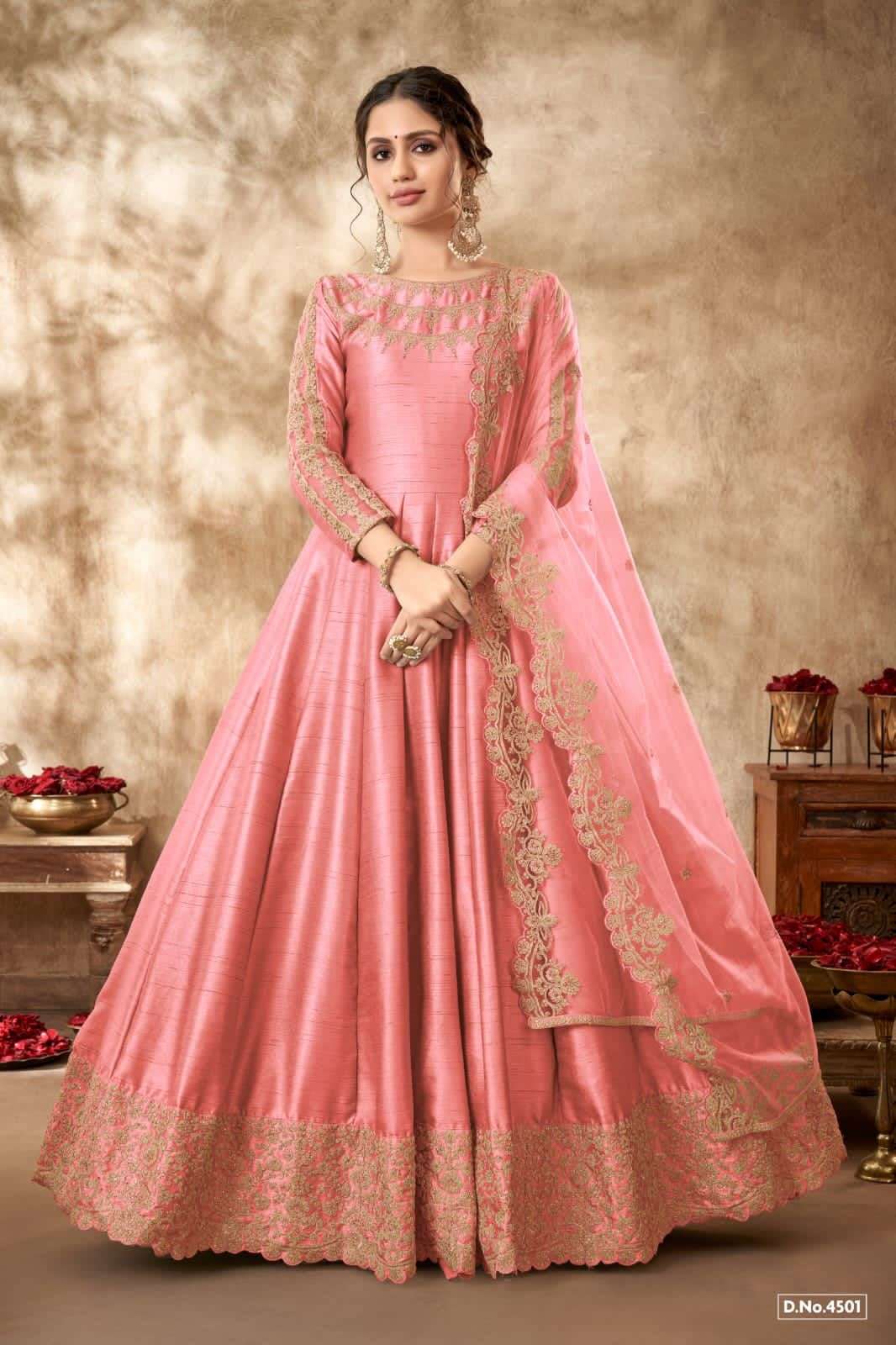 Aanaya 4501 Partywear Semi-stitched Dress Wholesale