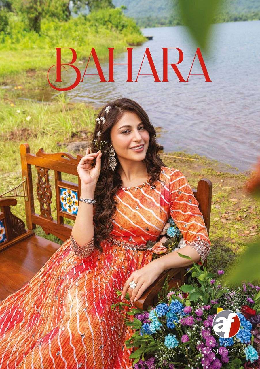 AF Stock Out Bahara By Anu Fabrics Designer Readymade Georgette Gown Collection