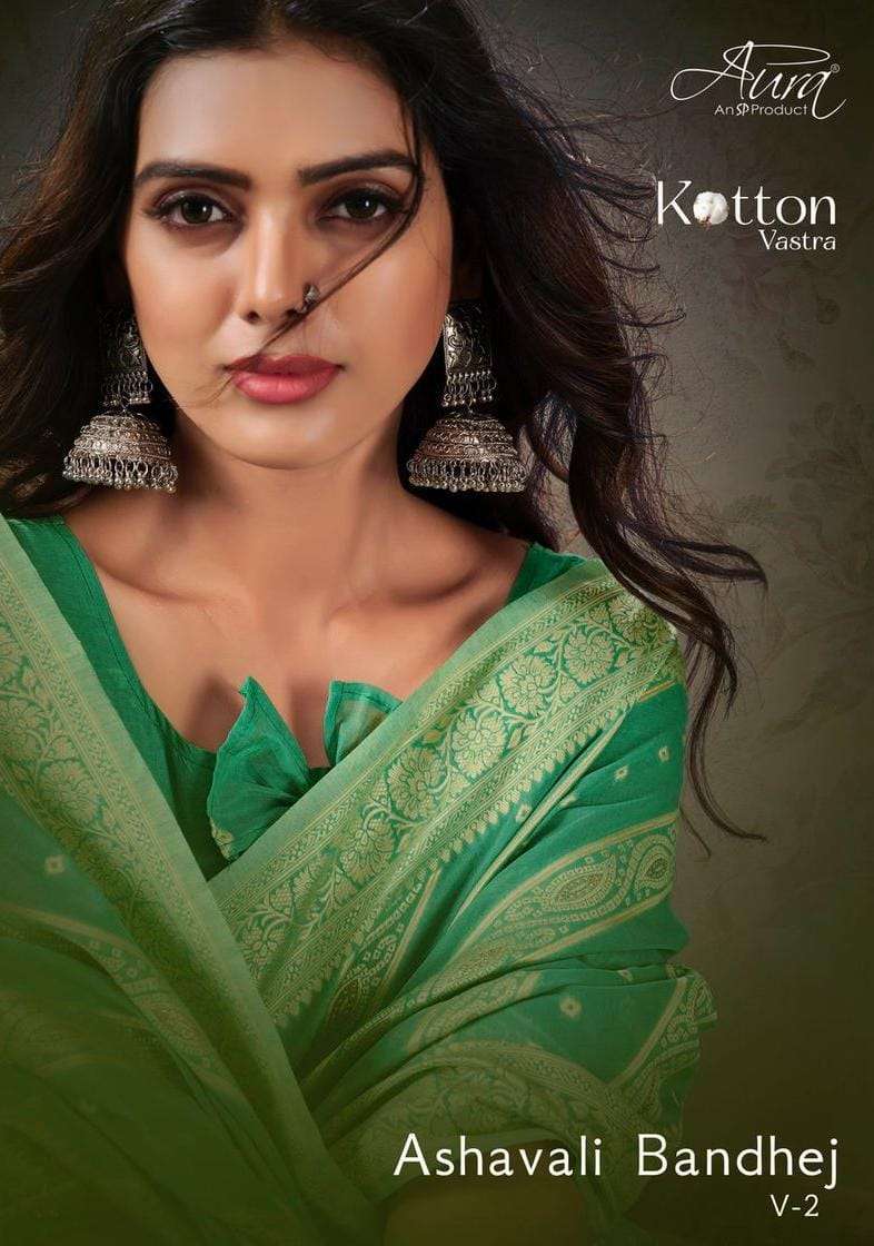 Aura Kotton Vastra Ashavali Bandhej Vol 2 Party Wear Silk Saree Collection 