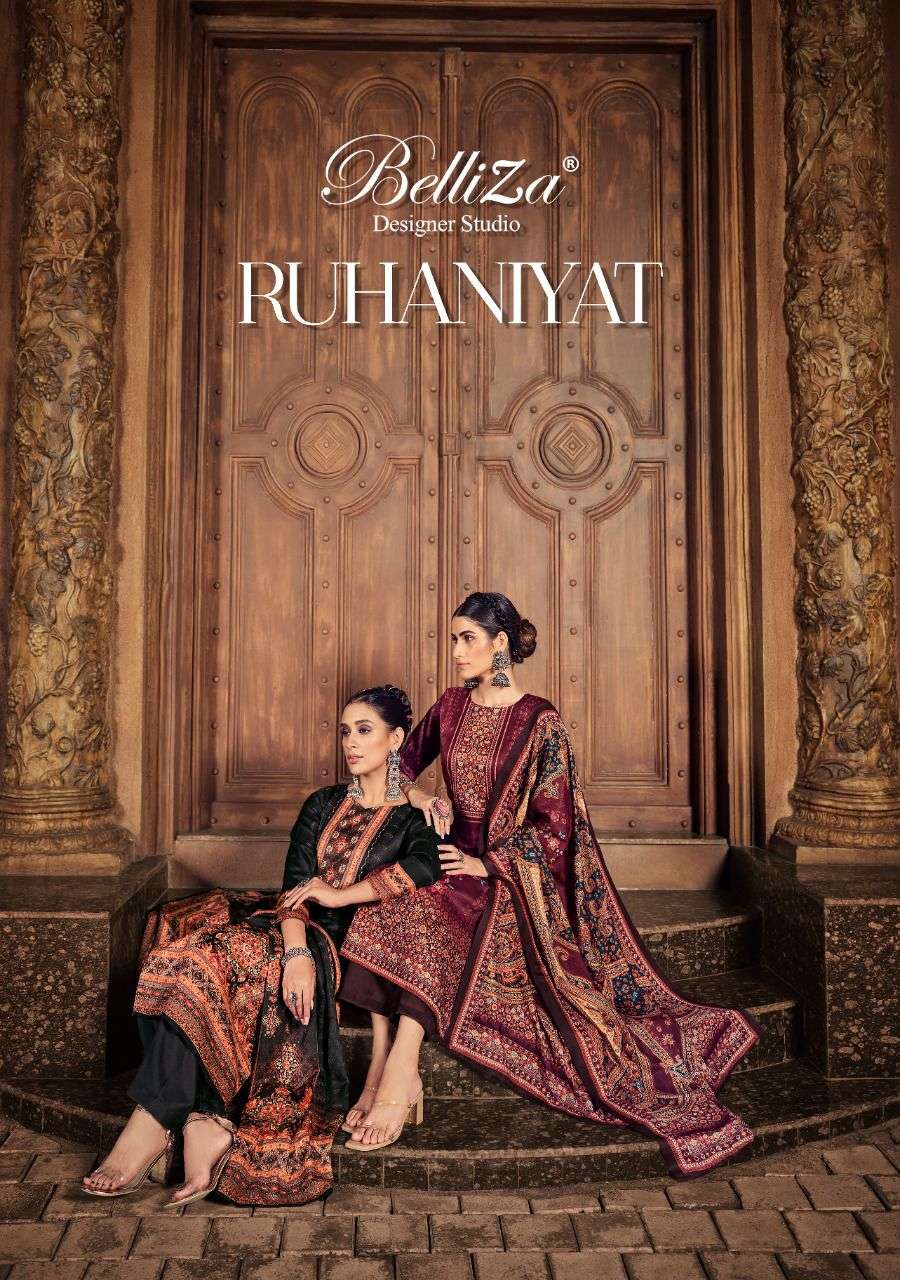 Belliza Ruhaniyat Exclusive Pakistani Print Pashmina Suit New Collection