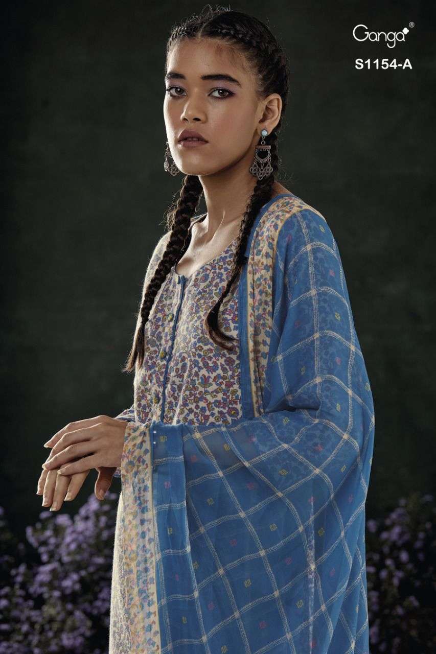 Ganga Anala 1154 Fancy Pashmina Suit Ladies Wear Catalogs 