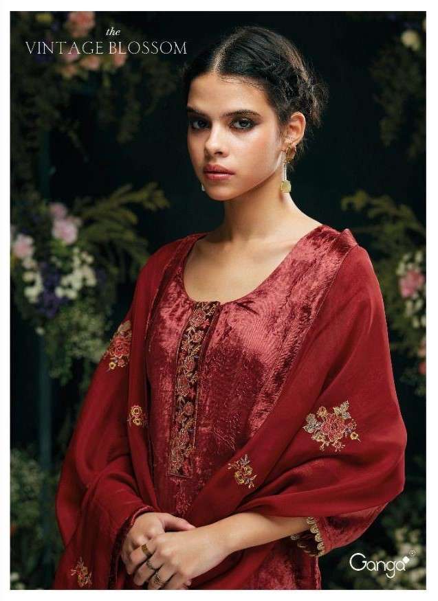 Ganga Fashion The Vintage Blossom Designer velvet Salwar Kameez Collection